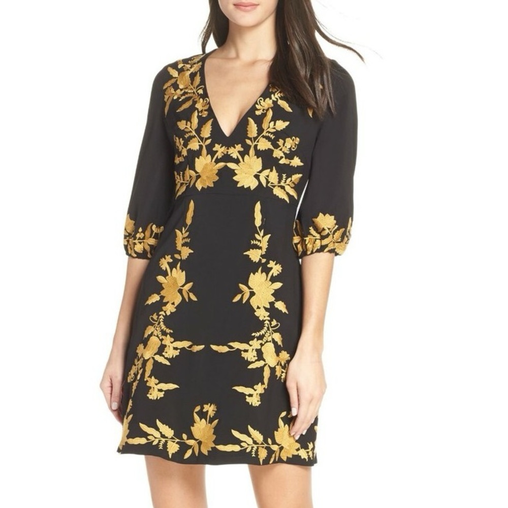 Foxiedox Black and Gold Cocktail Dress